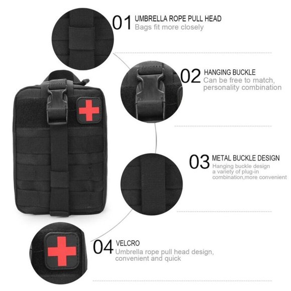 Tactical First Aid Kit Survival Molle Military Medical Pouch Bag - Picture 3 of 10